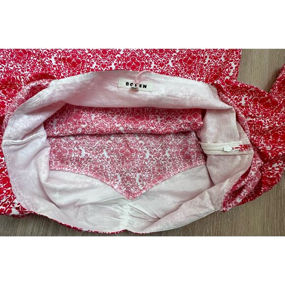 Boden|Linen Mini Shift Dress|Pop Peony/Vine Terrace|NWT|SZ 12R - Picture 9 of 10